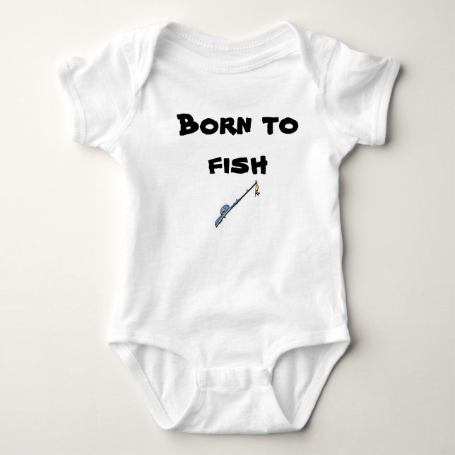 Fött att fiska! t-shirt (Framsida)