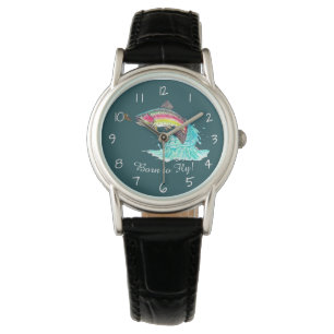 Fött att flyga flygfiske för armbandsur