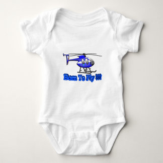 Fött att flyga!!! Helikopter Tee Shirt