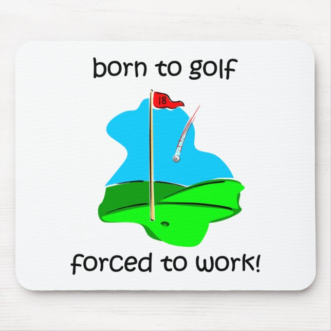 fött att golf tvunget för att fungera musmatta (Framsidan)