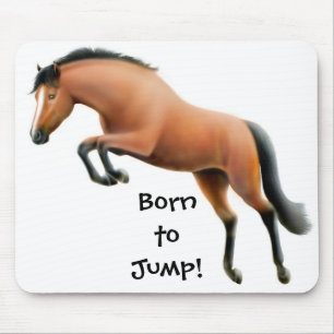Fött att hoppa Thoroughbredhästen Mousepad Musmatta