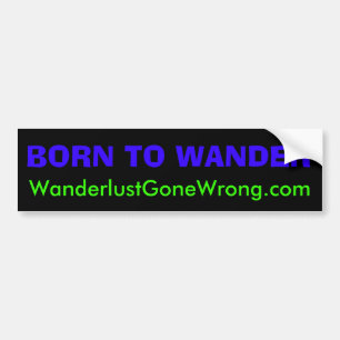 FÖTT ATT IRRA, WanderlustGoneWrong.com Bildekal