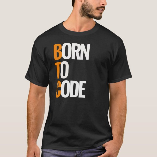 Fött att kodifiera - PHP-programmerarecoderen T Shirt (Framsida)