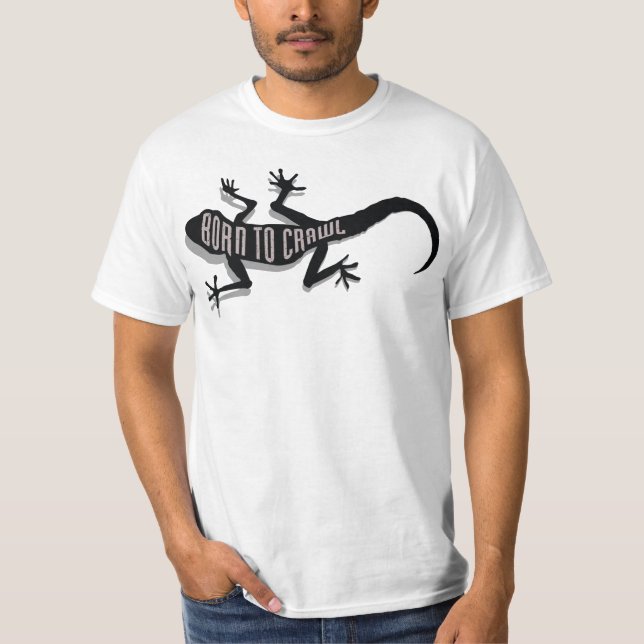 Fött att krypa - geckoen tee shirt (Framsida)