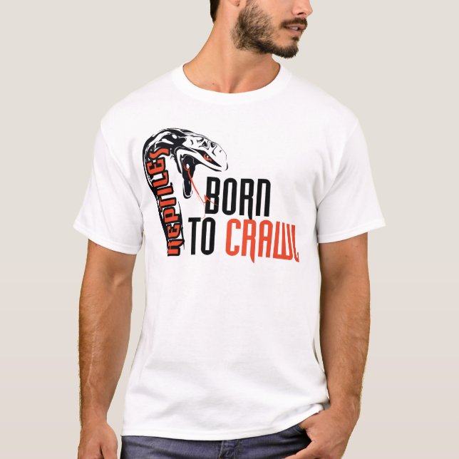 Fött att krypa - ormen t-shirt (Framsida)