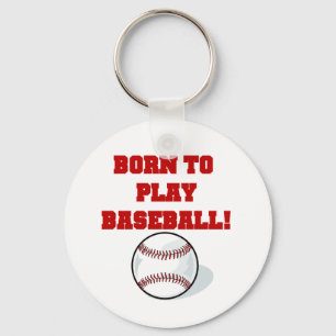 Fött att leka baseballTshirts och gåvor Nyckelring