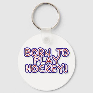 Fött att leka hockey nyckelring