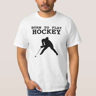 Fött att leka hockey tee shirt