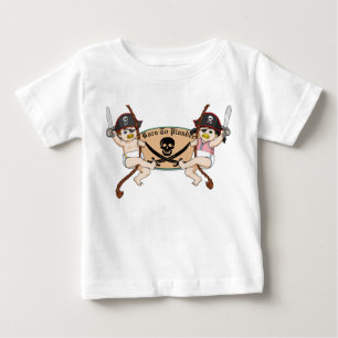 Fött att plundra - babyen piratkopierar att svän t shirt