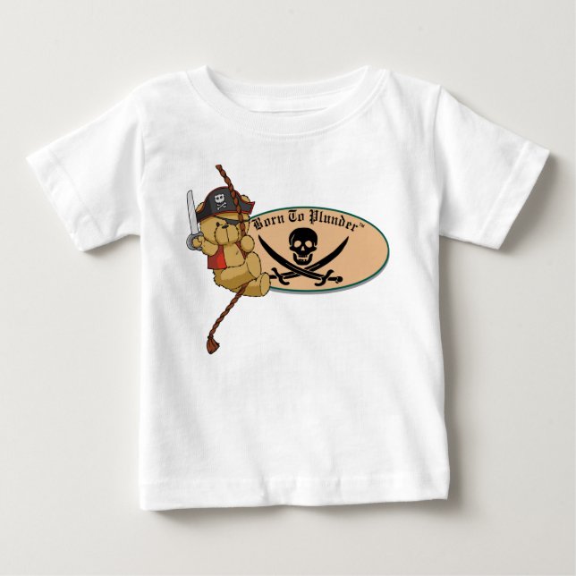 Fött att plundra - nallepiraten på rep t shirt (Framsida)