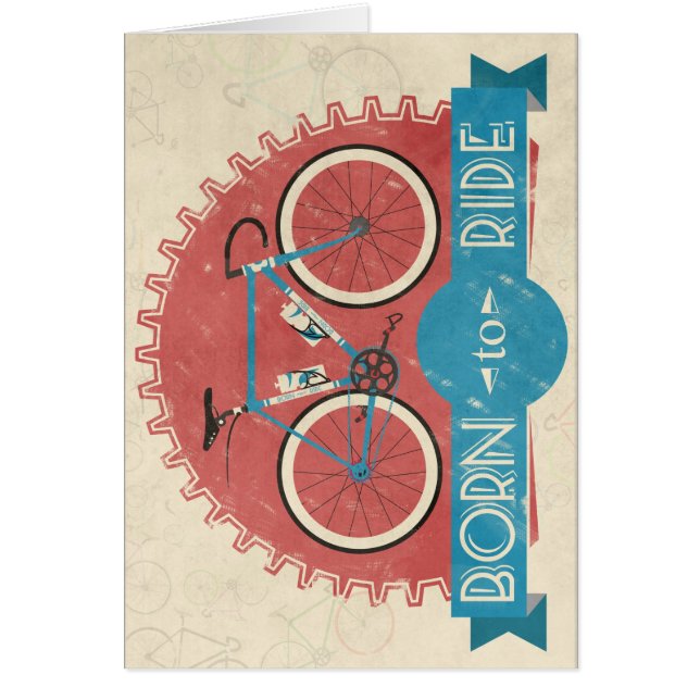 Fött att rida hälsningskort (Framsidan)