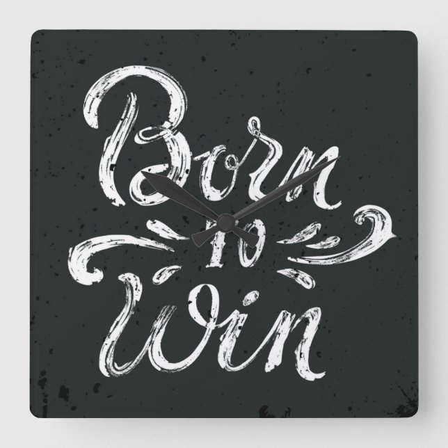 Fött att segra fyrkantig klocka (Framsida)