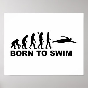 Fött att simma evolution poster