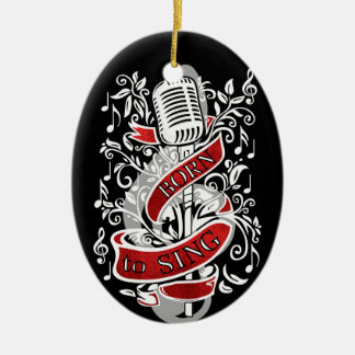 Fött att sjunga julprydnadar julgransprydnad keramik