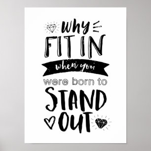 Fött att stå ut den kalla Motivational affischen Poster
