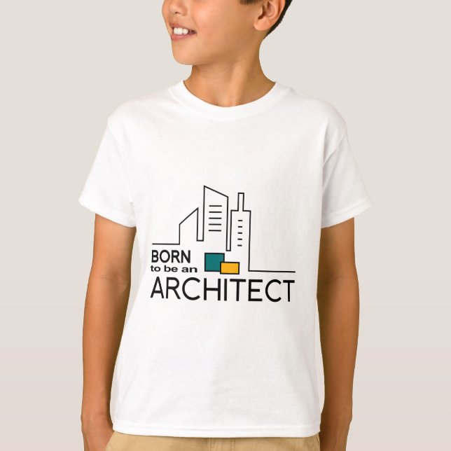 Fött att vara en arkitekt tee shirt (Framsida)