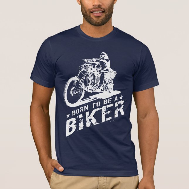 Fött att vara en biker t shirt (Framsida)
