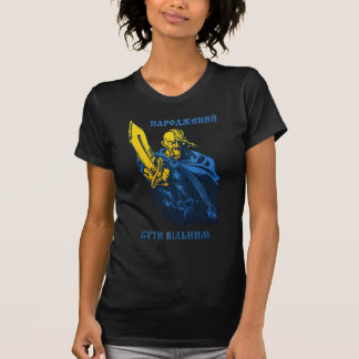 Fött att vara fri ukrainsk Cossack Tee Shirt