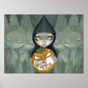 Fött av en häxa gotiska halloween för poster