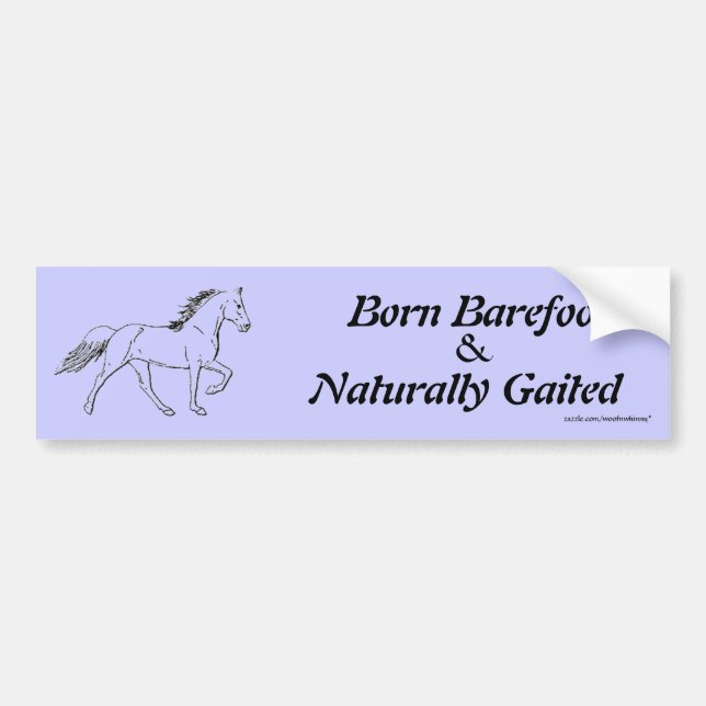 Fött barfota & naturligt Gaited Bildekal (Framsidan)