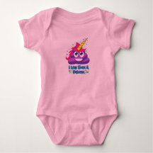 Fött en dräkt för UnicornPoopEmoji baby
