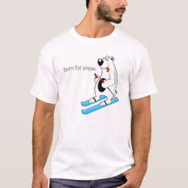 Fött för T-tröja för björn för snöskidåkning polar Tee Shirt