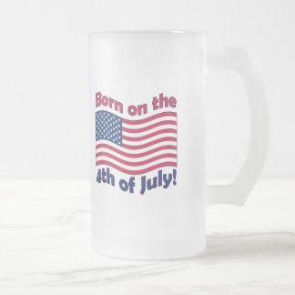 Fött på 4th av Juli	den frostade Glass muggen Frostat Ölglas