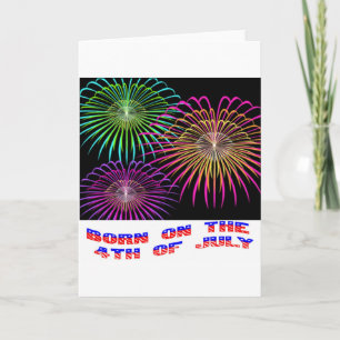 Fött på 4th Juli Kort