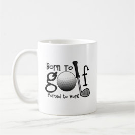 Fött till Golf som är tvungen att fungera Kaffemugg