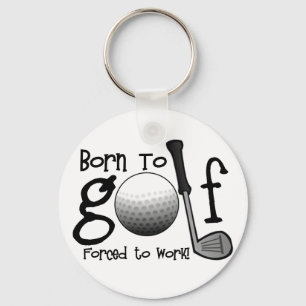 Fött till Golf som är tvungen att fungera Nyckelring