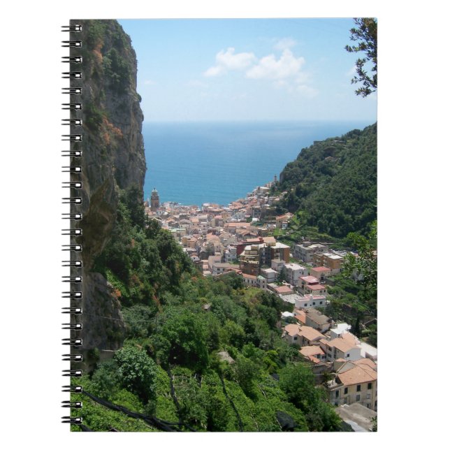 Fotvandra ovanför den Amalfi anteckningsboken Anteckningsbok Med Spiral (Framsidan)
