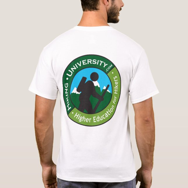 Fotvandra universiteten - grundläggande (tillbaka) t shirt (Baksida)