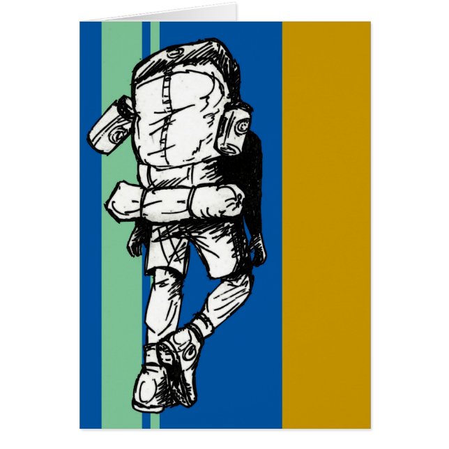 Fotvandrare (BlueGreen grabb) - Hälsningskort (Framsidan)