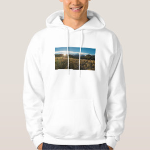 Fotvandrare tittar Fitz Roy berg, Patagonia Hoodie