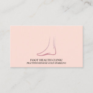 Fotvård Podiatri Utövare Läkare Rosa Beige Visitkort