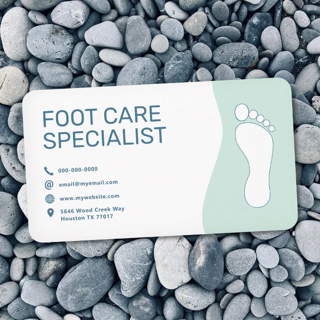 Fotvårdstjänst Visitkort (Foot Care Service Business Card)