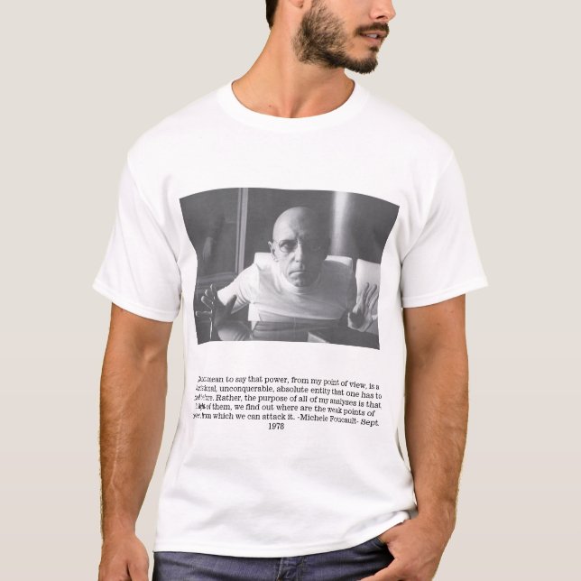 Foucault T med text på baksidan. T Shirt (Framsida)