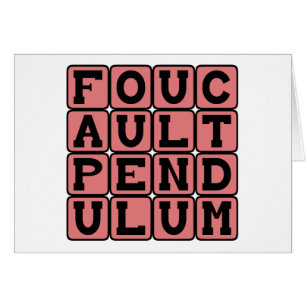 Foucaultpendel, Jordens rotation Hälsningskort