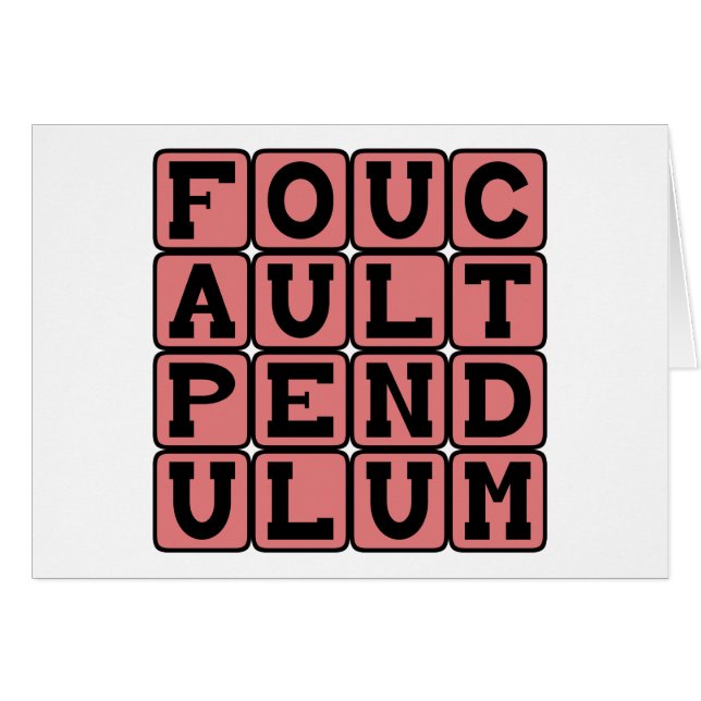 Foucaultpendel, Jordens rotation Hälsningskort (Framsidan Horizontal)