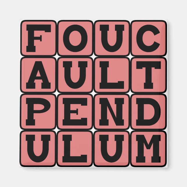 Foucaultpendel, Jordens rotation Magnet (Framsidan)