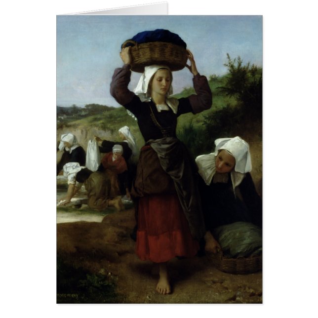 Fouesnants västkvinnor av Bouguereau Hälsningskort (Framsidan)