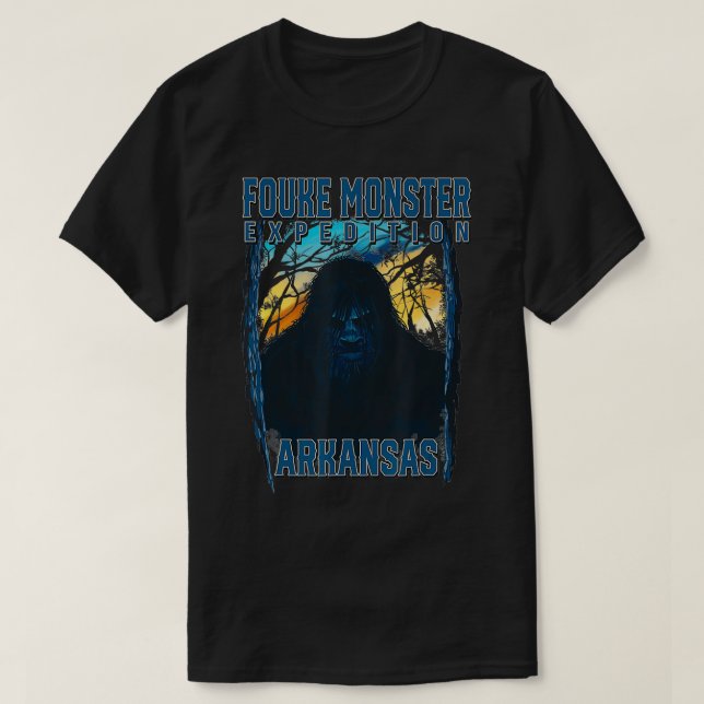 Fouke Monster Expedition Arkansas Boggy Bäck Mons T Shirt (Design framsida)