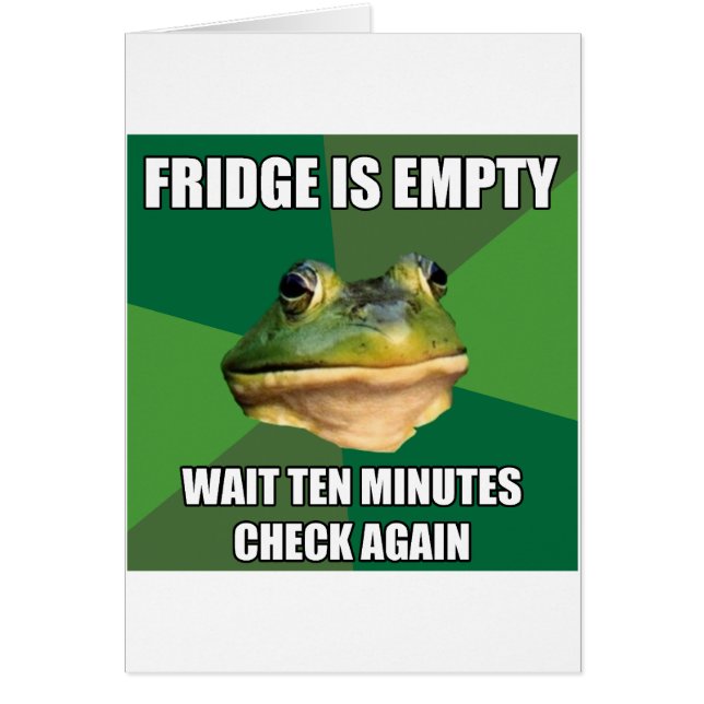 Foul Bachel Frog Tom Fridge Hälsningskort (Framsidan)