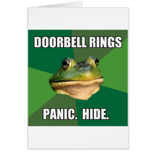 Foul Bachelor Frog Doorbell Ringar Hälsningskort