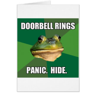 Foul Bachelor Frog Doorbell Ringar Hälsningskort