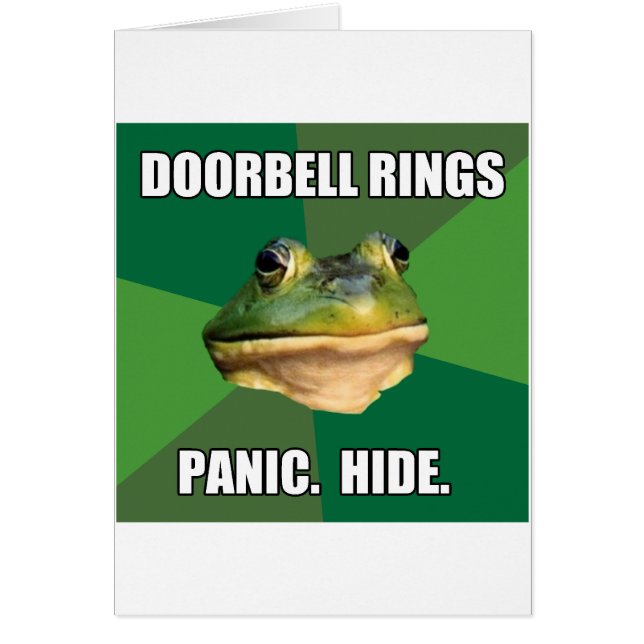 Foul Bachelor Frog Doorbell Ringar Hälsningskort (Framsidan)