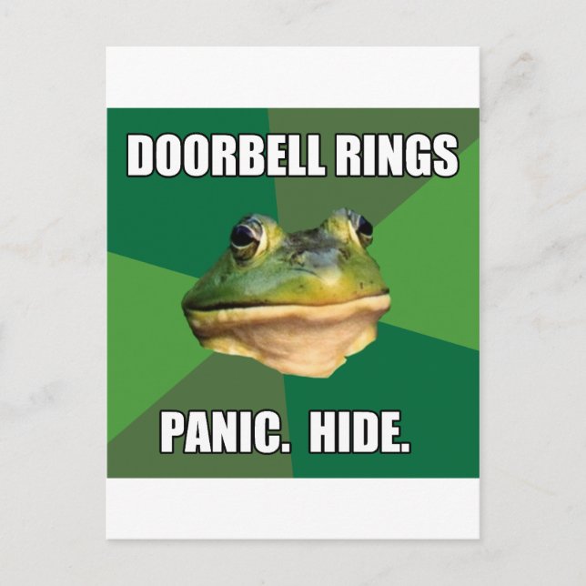 Foul Bachelor Frog Doorbell Ringar Vykort (Framsida)