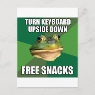 Foul Bachelor Frog Free Snscks Vykort