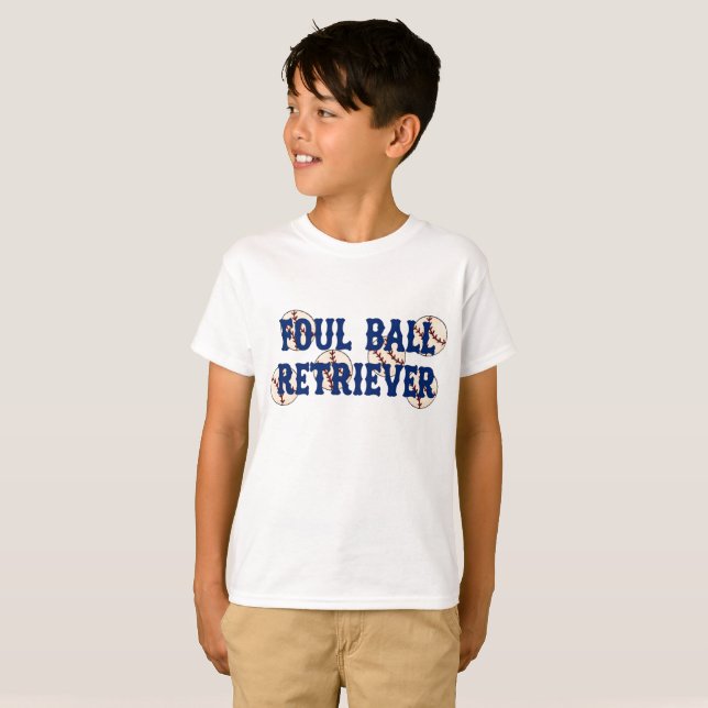 Foul Boll Retriever Cooperstown NY Baseball T Shirt (Hel framsida)