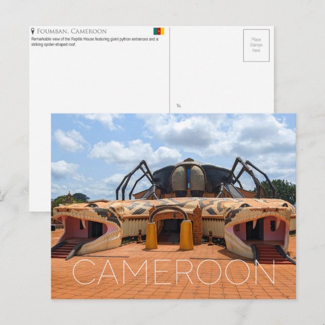 Foumban, Kamerun Resebrevykort Vykort (Fram/baksida)